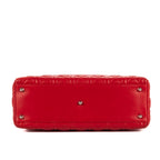 Shoulder Bag Lady Dior Large Red Cannaged Leather