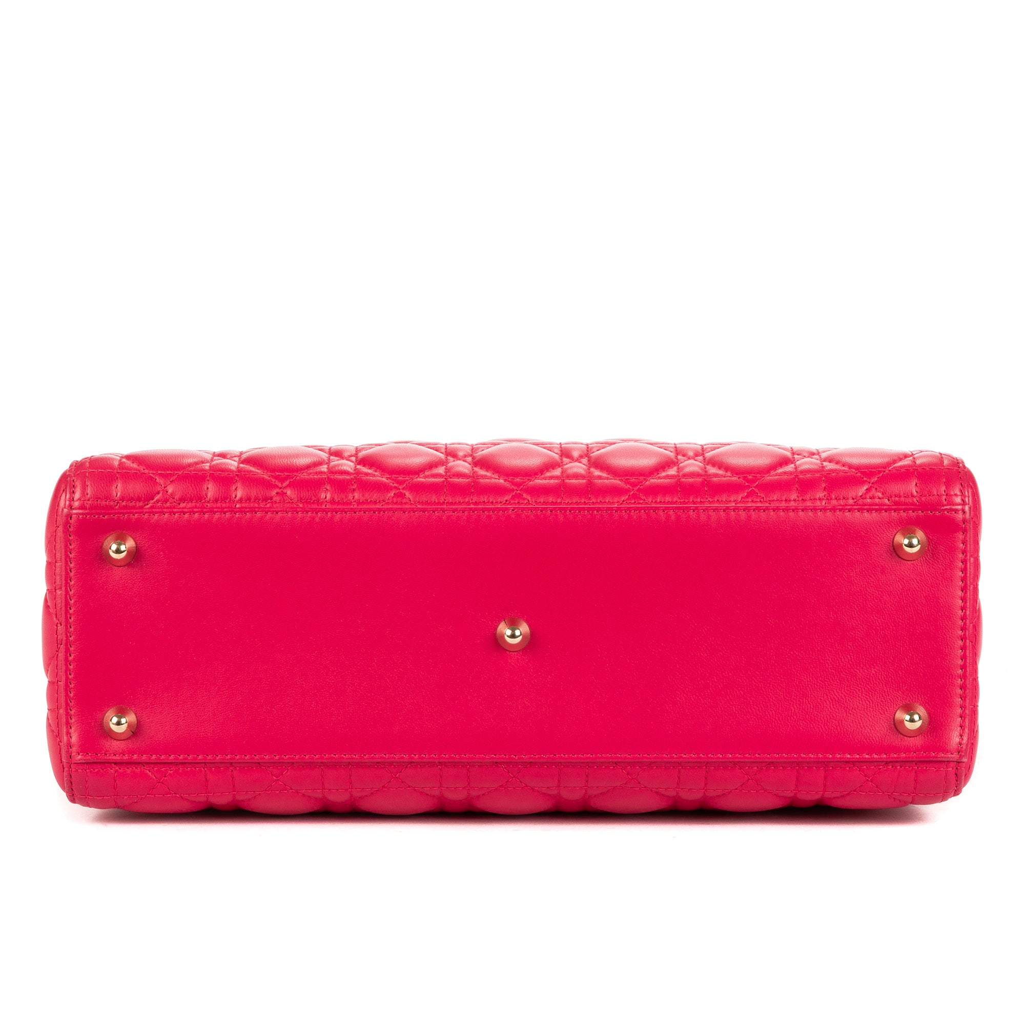 Bolso de Hombro Lady Dior Grande Piel Cannage Rosa