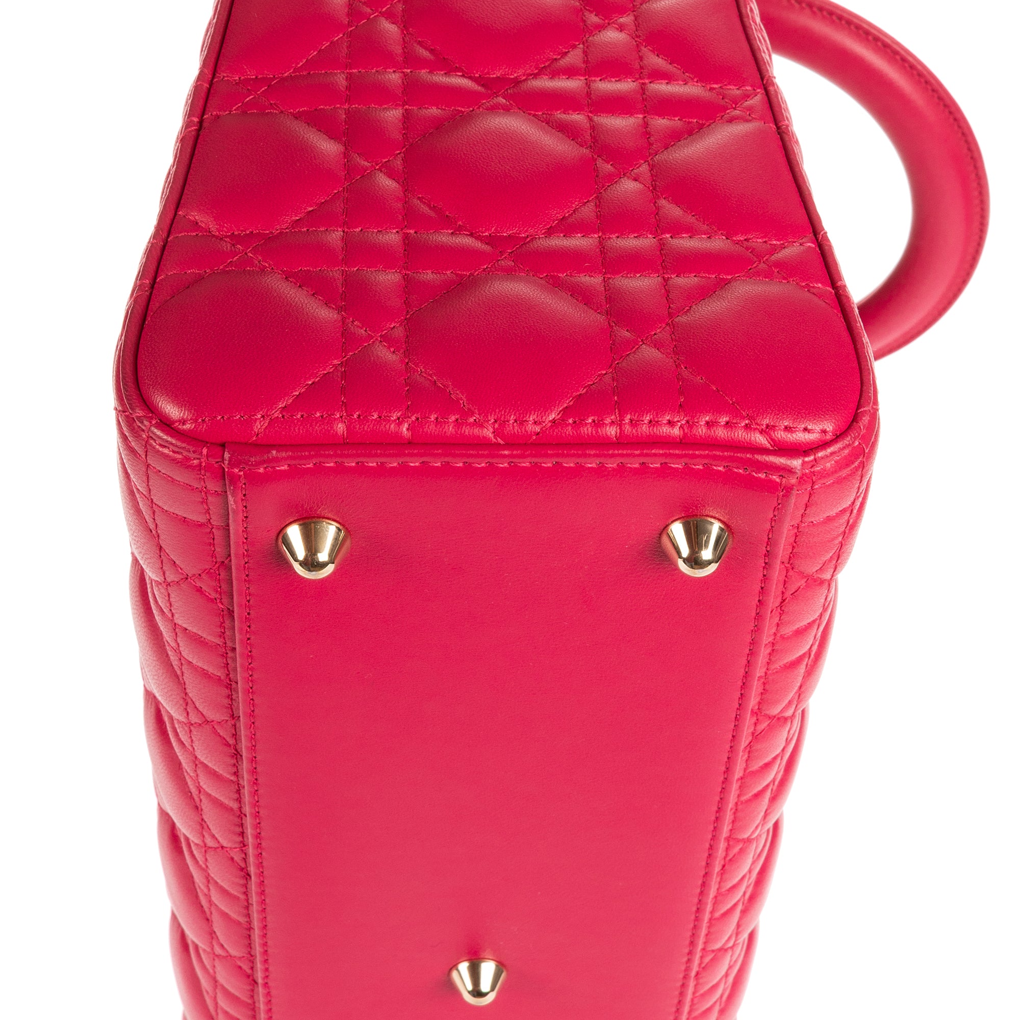 Bolso de Hombro Lady Dior Grande Piel Cannage Rosa