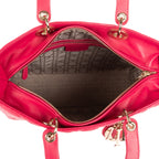 Bolso de Hombro Lady Dior Grande Piel Cannage Rosa