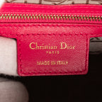 Bolso de Hombro Lady Dior Grande Piel Cannage Rosa