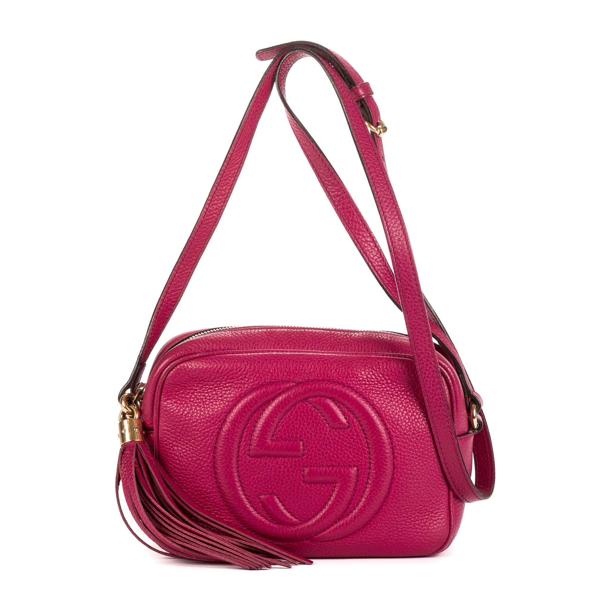 Shoulder Bag Soho Disco Small Pink Grain Leather