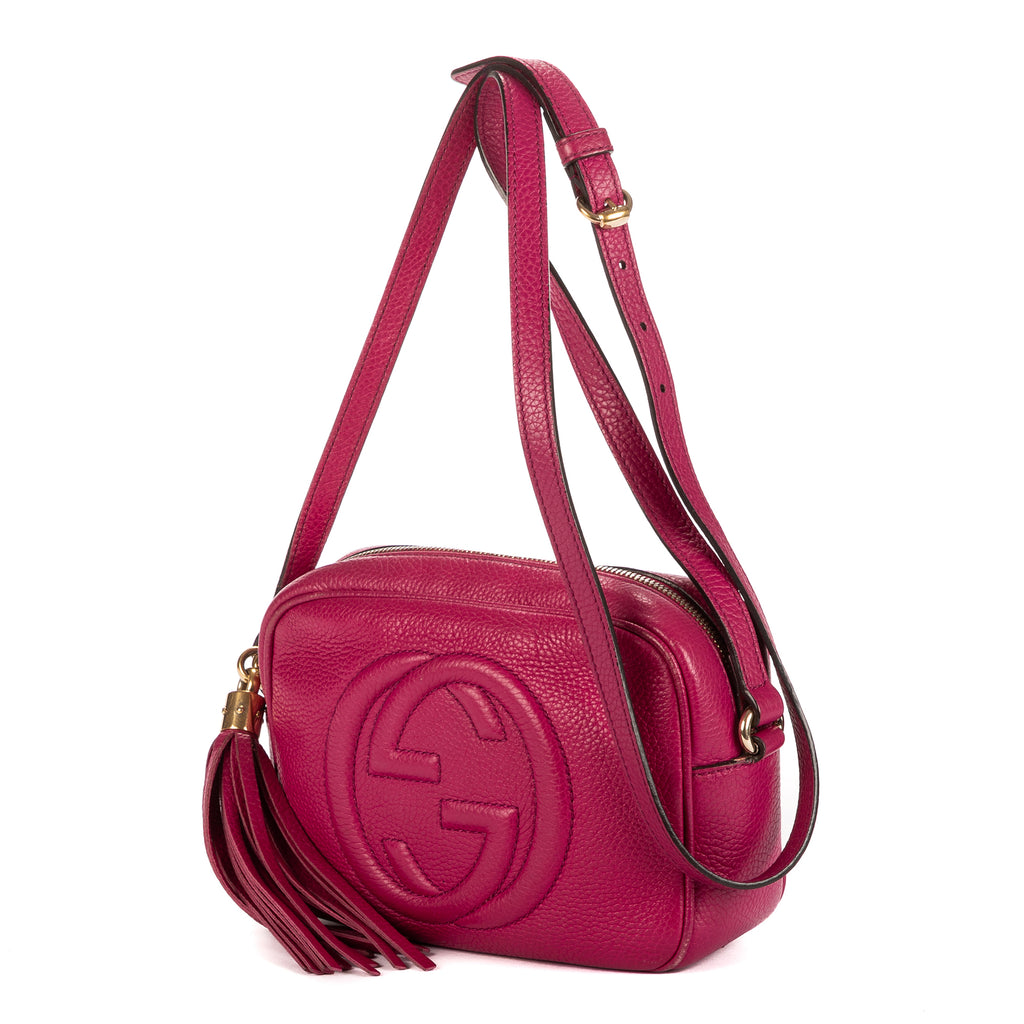 Shoulder Bag Soho Disco Small Pink Grain Leather