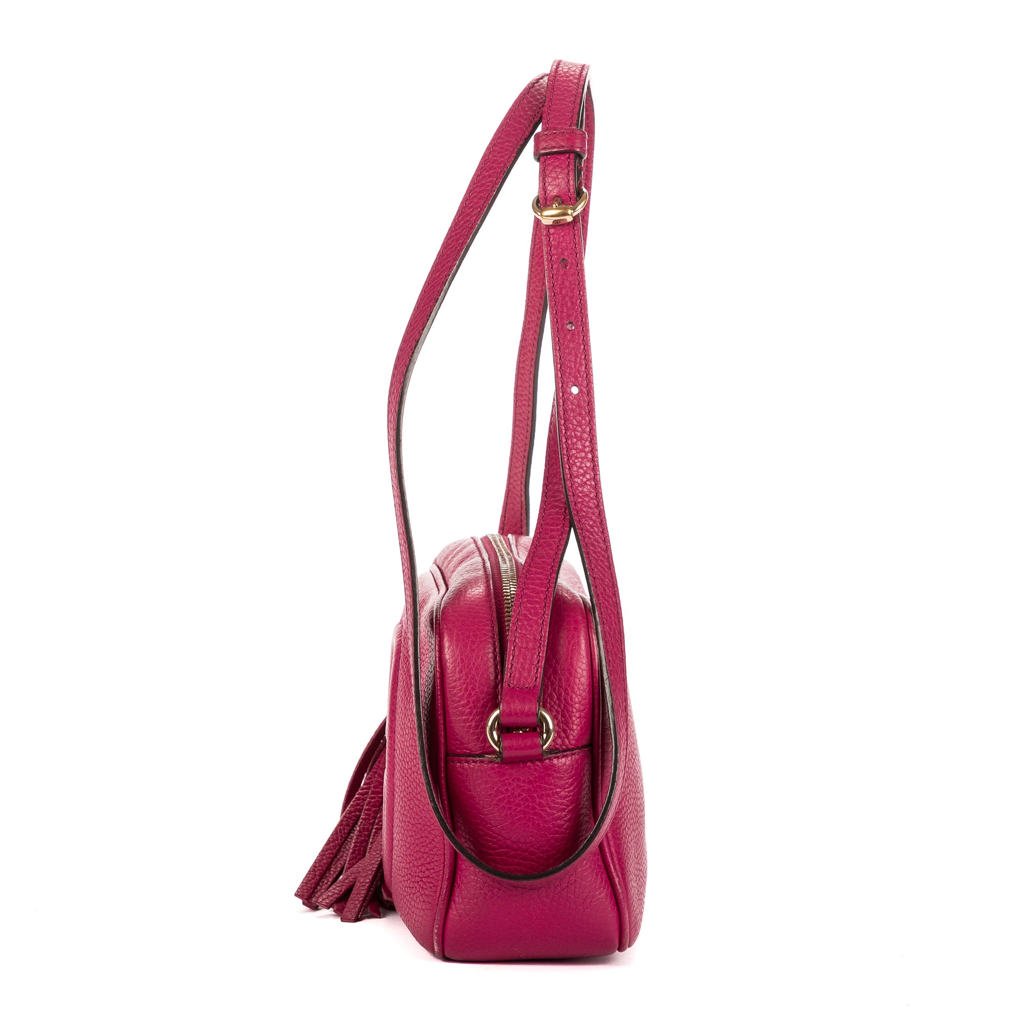 Shoulder Bag Soho Disco Small Pink Grain Leather