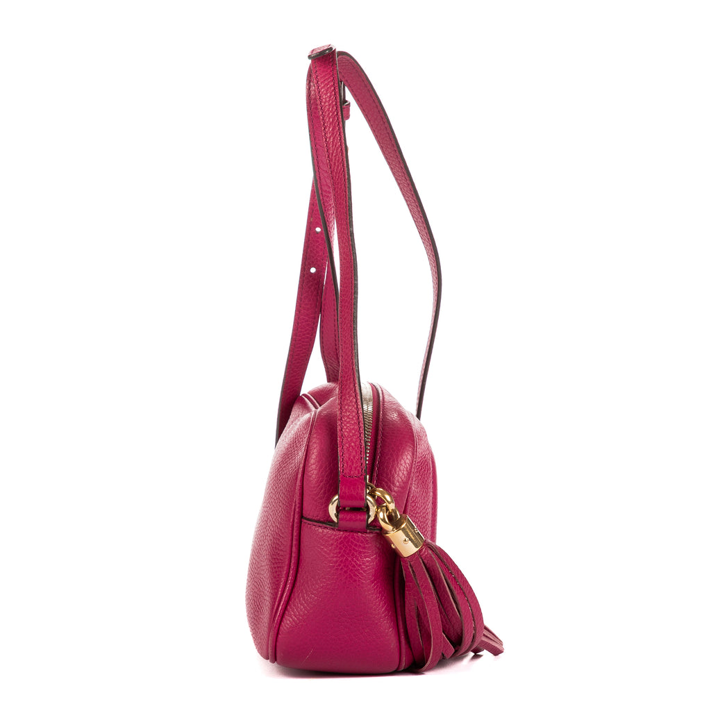 Shoulder Bag Soho Disco Small Pink Grain Leather