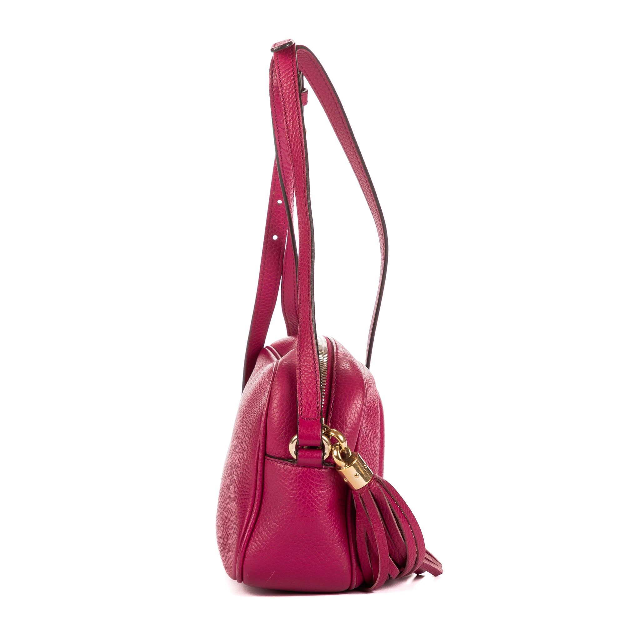 Shoulder Bag Soho Disco Small Pink Grain Leather