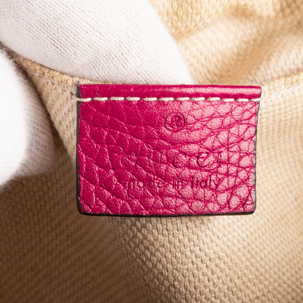 Shoulder Bag Soho Disco Small Pink Grain Leather