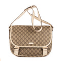 Shoulder Bag Messenger Beige GG Monogram Canvas