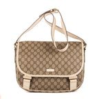 Shoulder Bag Messenger Beige GG Monogram Canvas