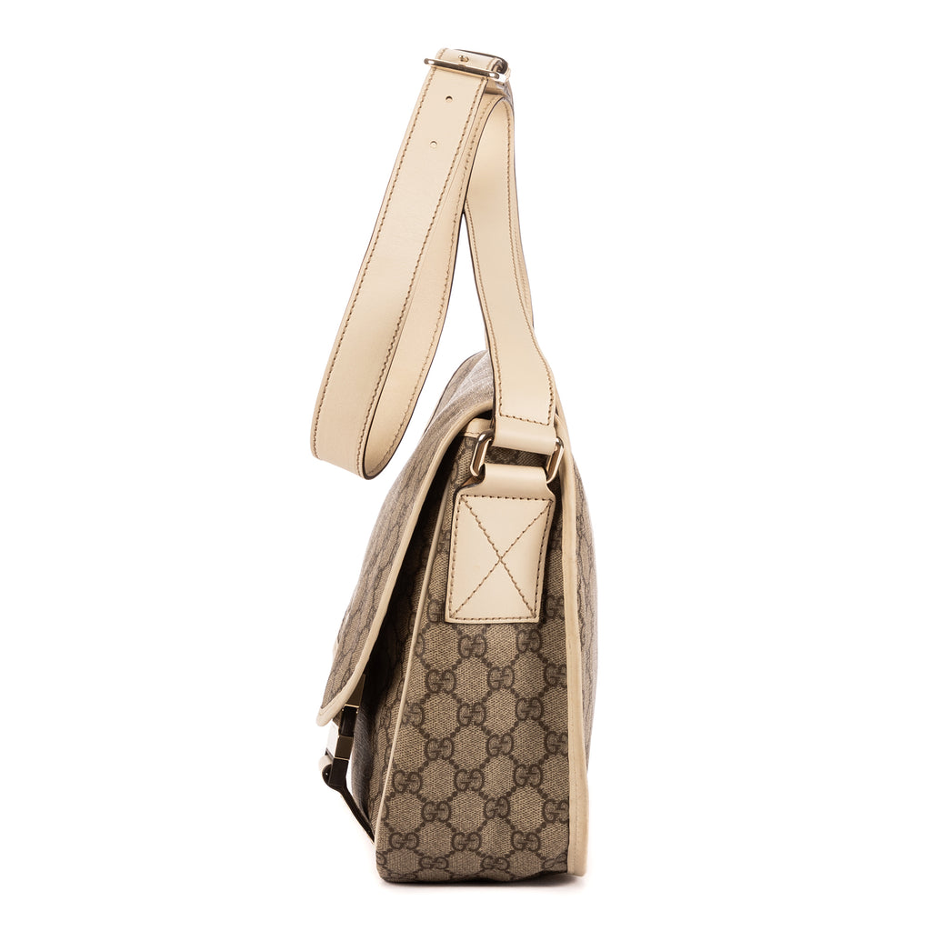 Shoulder Bag Messenger Beige GG Monogram Canvas