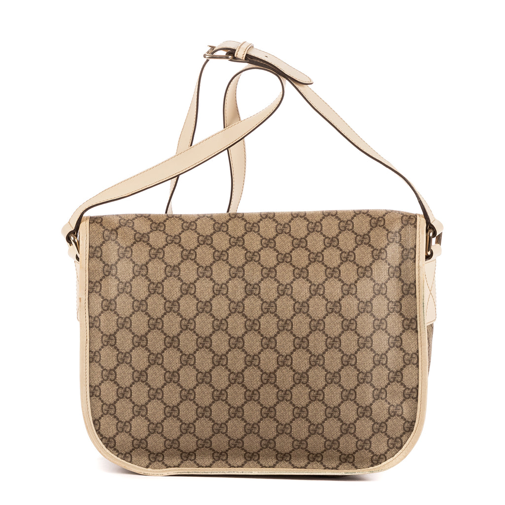 Shoulder Bag Messenger Beige GG Monogram Canvas