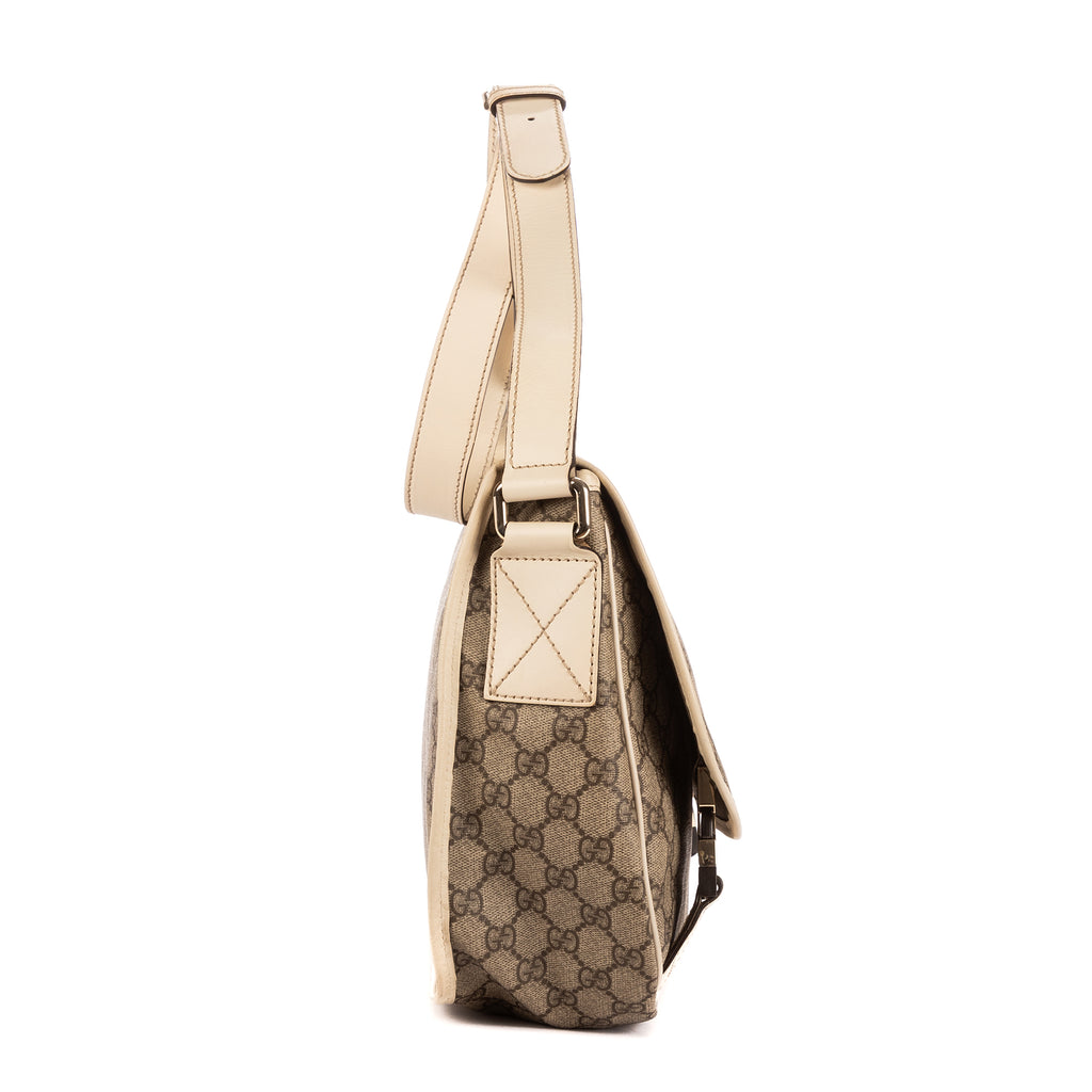 Shoulder Bag Messenger Beige GG Monogram Canvas