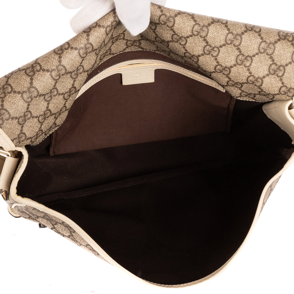 Shoulder Bag Messenger Beige GG Monogram Canvas