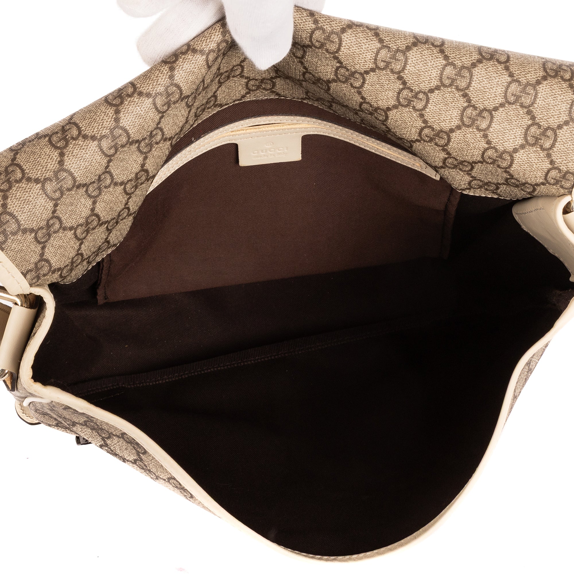 Shoulder Bag Messenger Beige GG Monogram Canvas