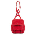 Mochila Stardust Mochila pequeña de cuero acolchado Cannage rojo