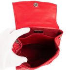 Mochila Stardust Mochila pequeña de cuero acolchado Cannage rojo