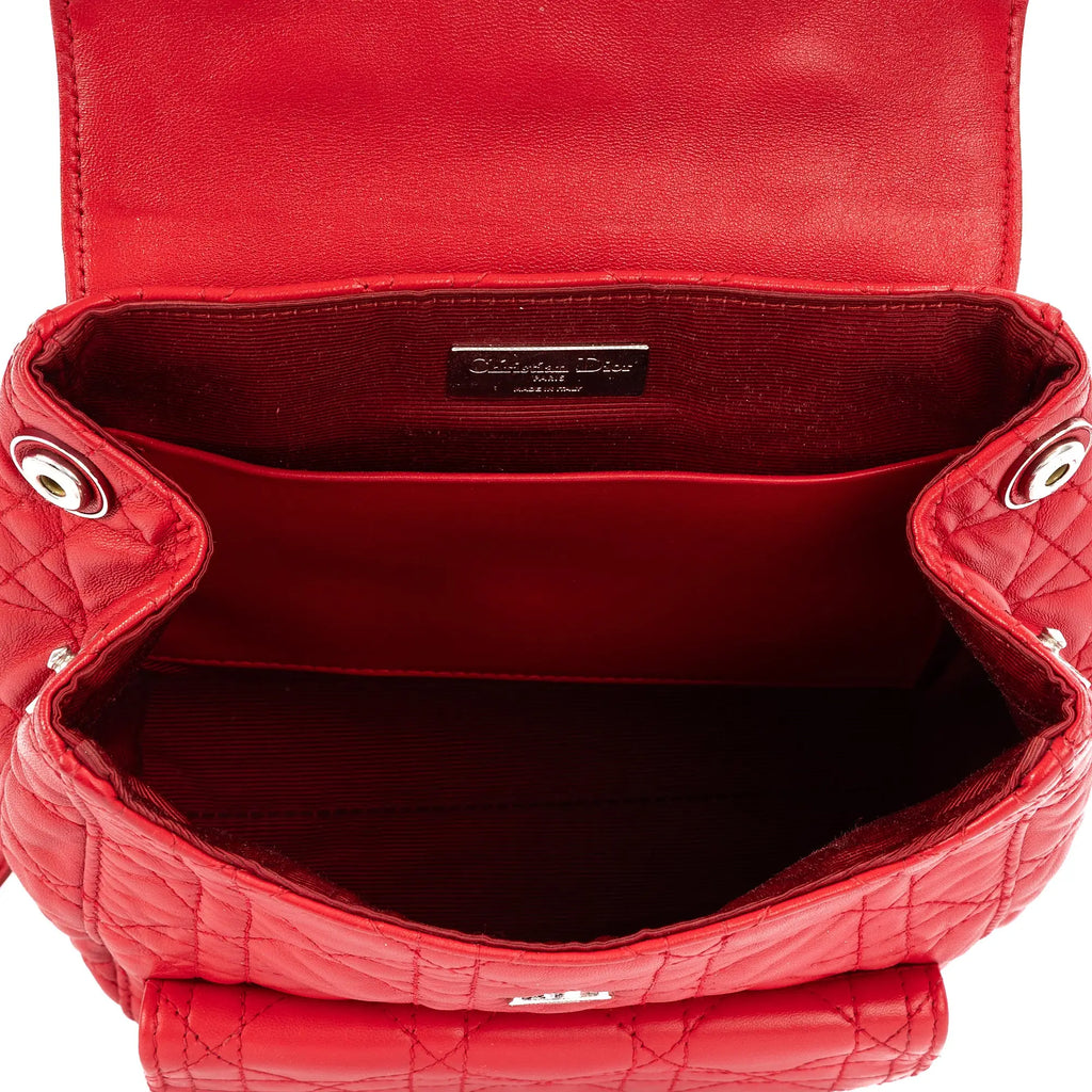 Backpack Stardust Backpack Small Red Cannage Quilted Leather