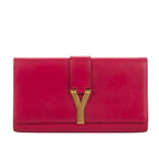Clutch Ligne-Y Pochette Small Pink Smooth Leather