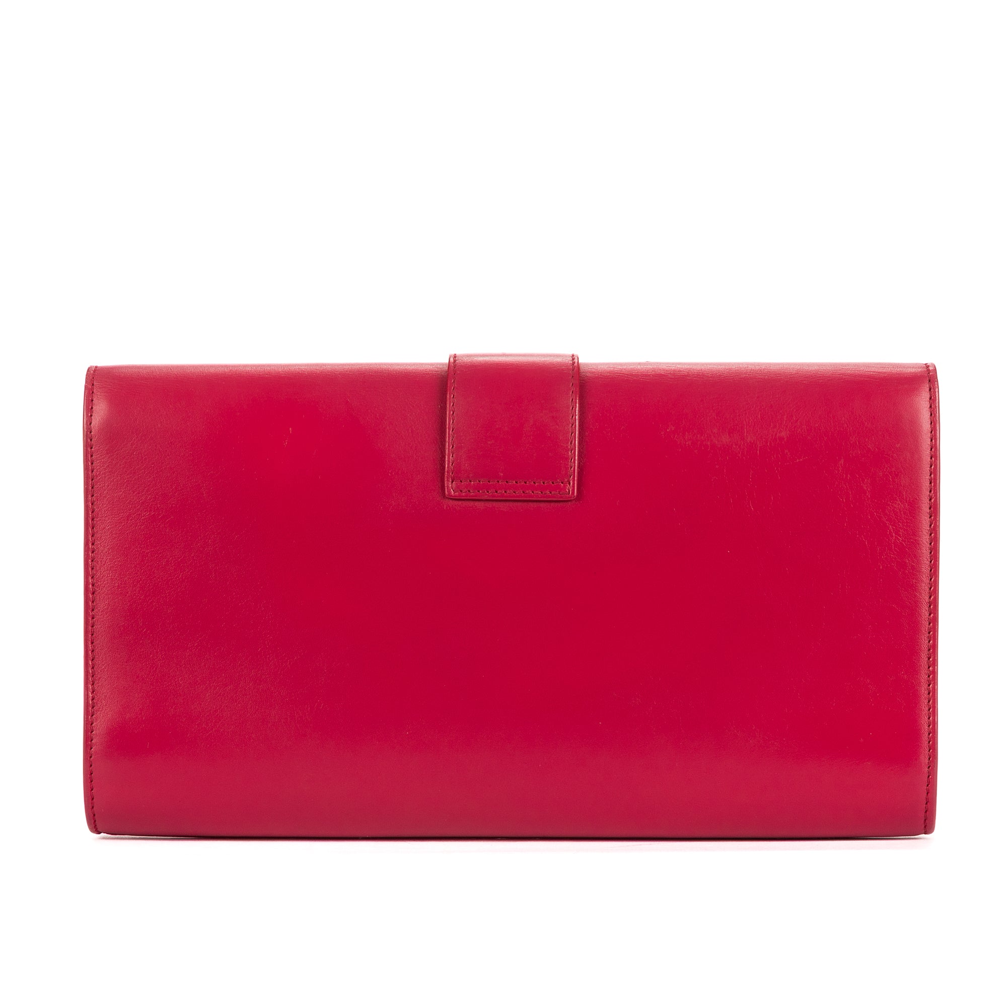 Clutch Ligne-Y Pochette Small Pink Smooth Leather