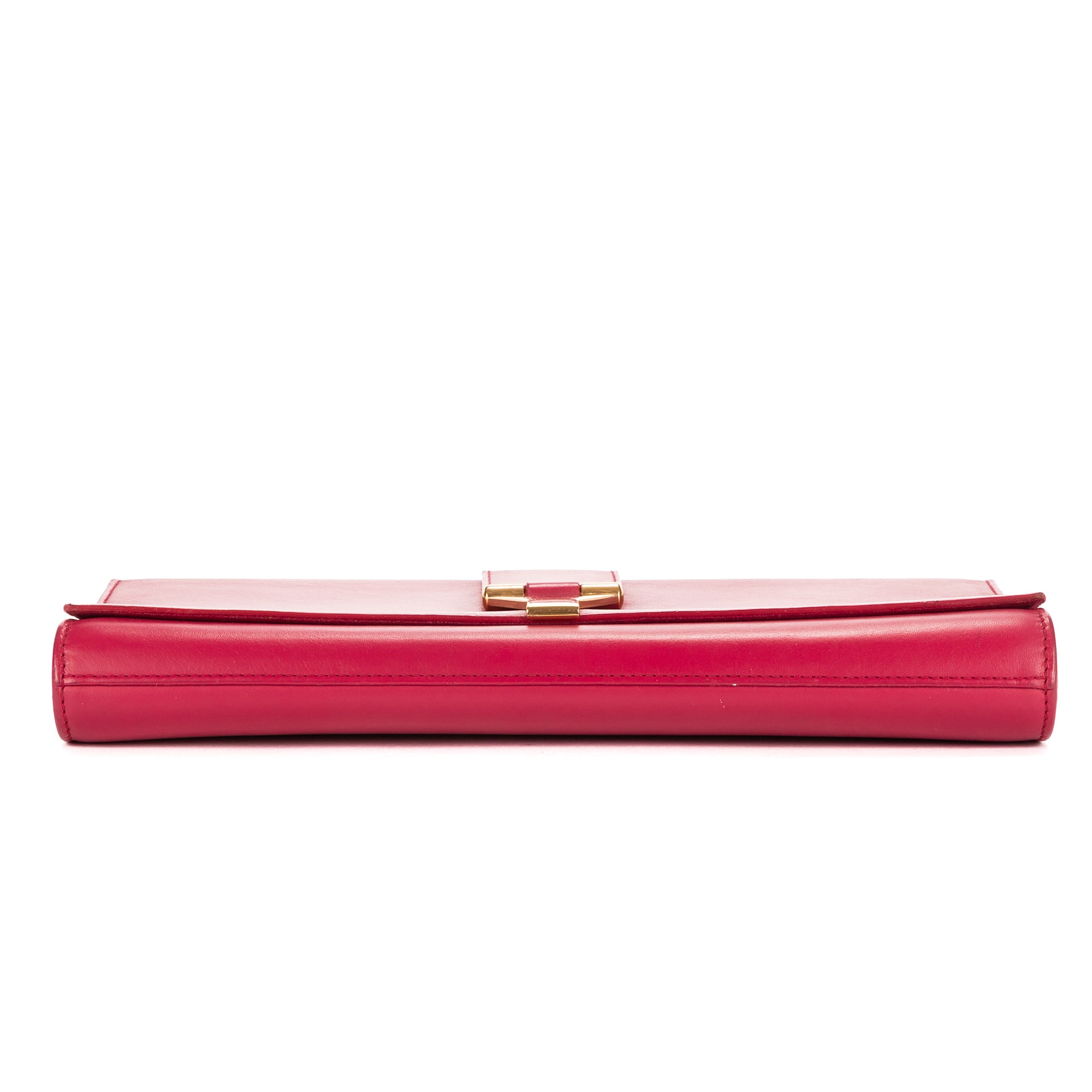 Clutch Ligne-Y Pochette Small Pink Smooth Leather