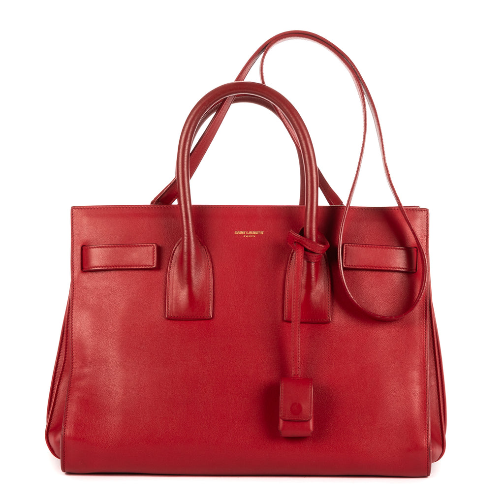 Shoulder Bag Sac De Jour Nano Red Pebbled Leather