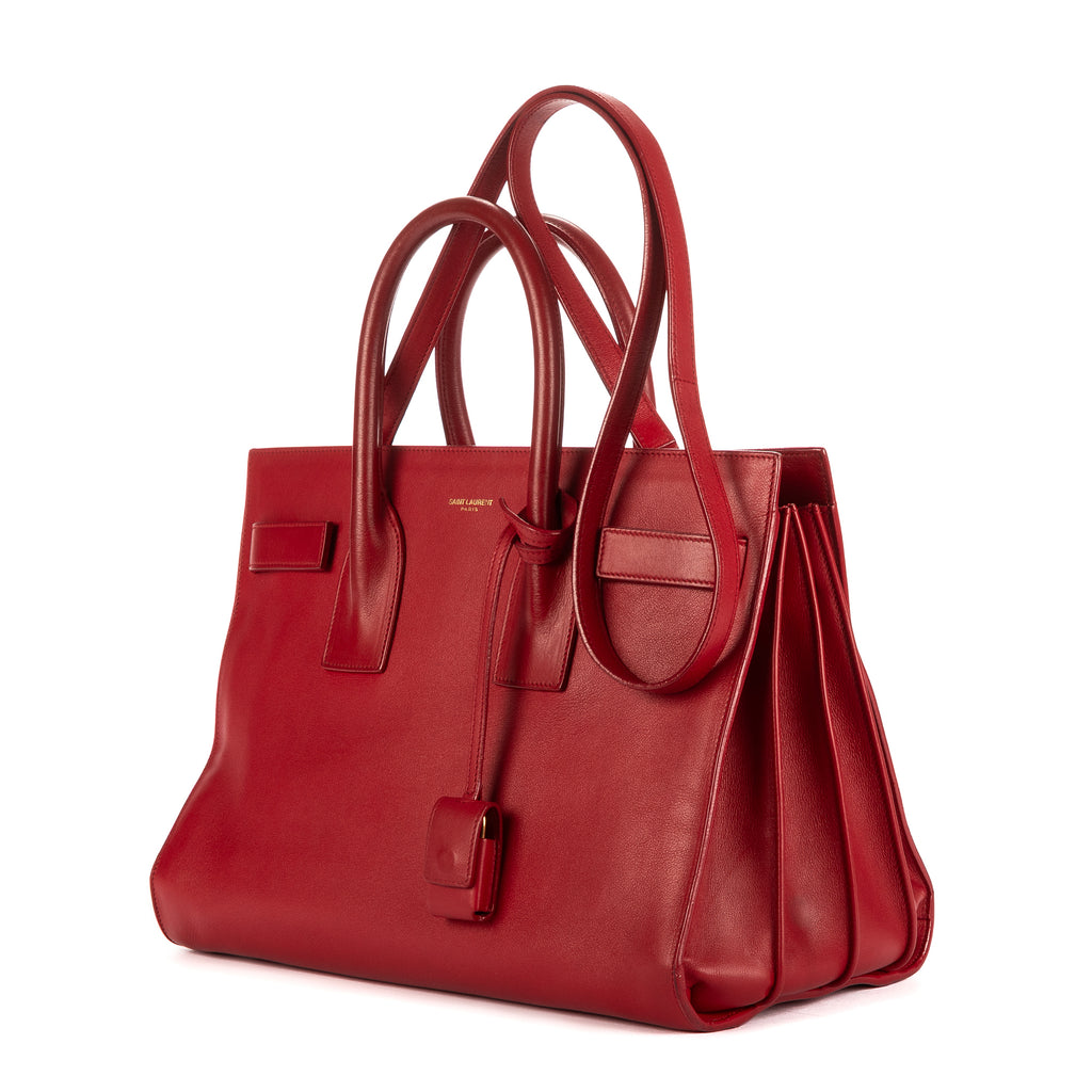 Shoulder Bag Sac De Jour Nano Red Pebbled Leather
