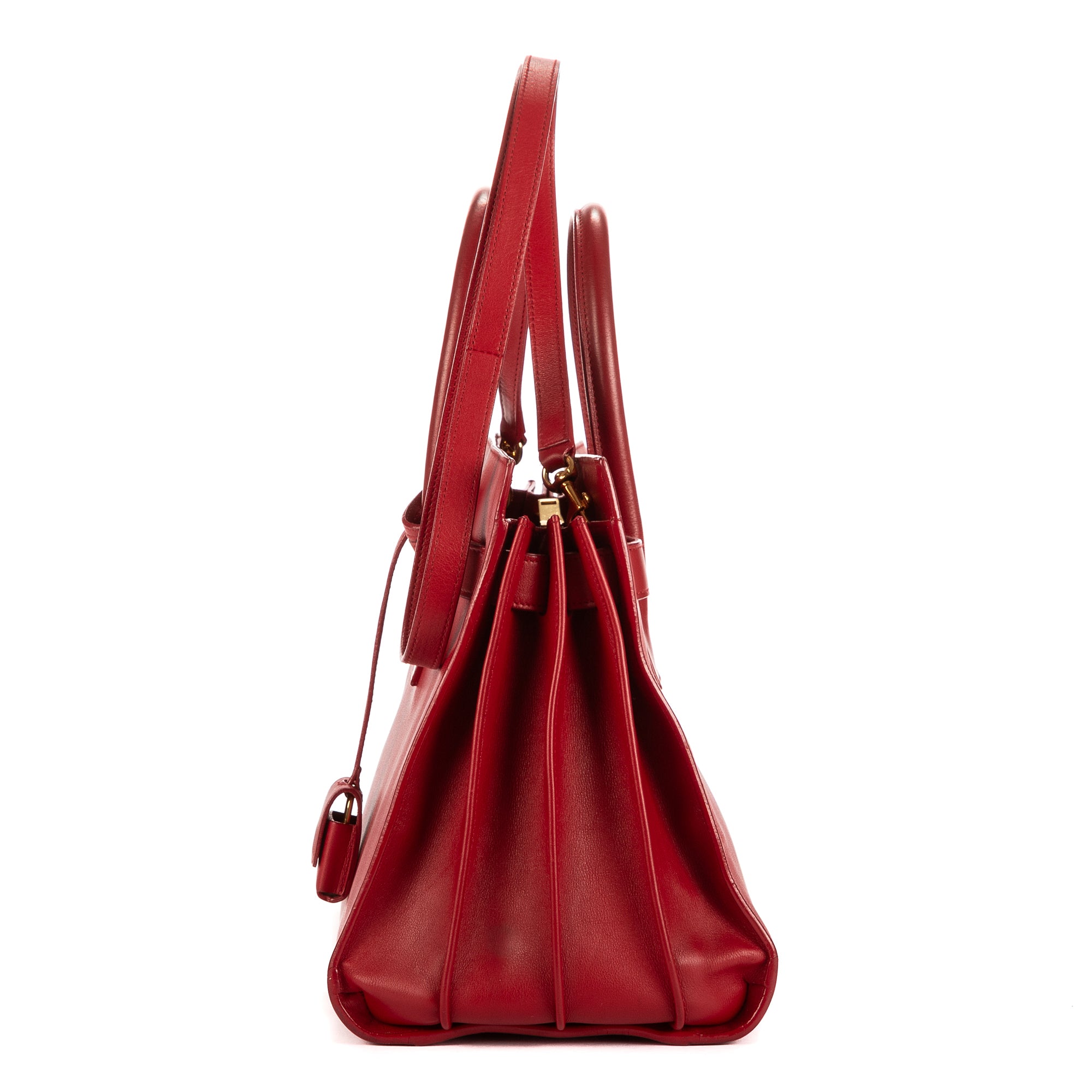 Shoulder Bag Sac De Jour Nano Red Pebbled Leather