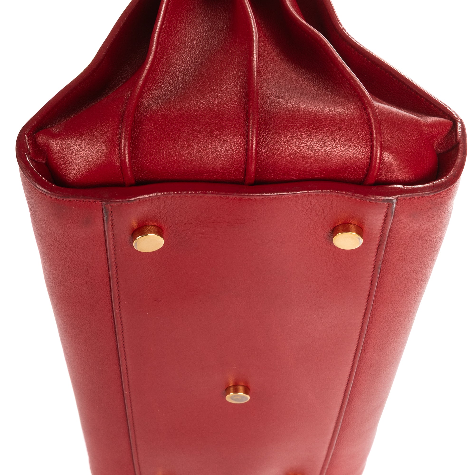 Shoulder Bag Sac De Jour Nano Red Pebbled Leather
