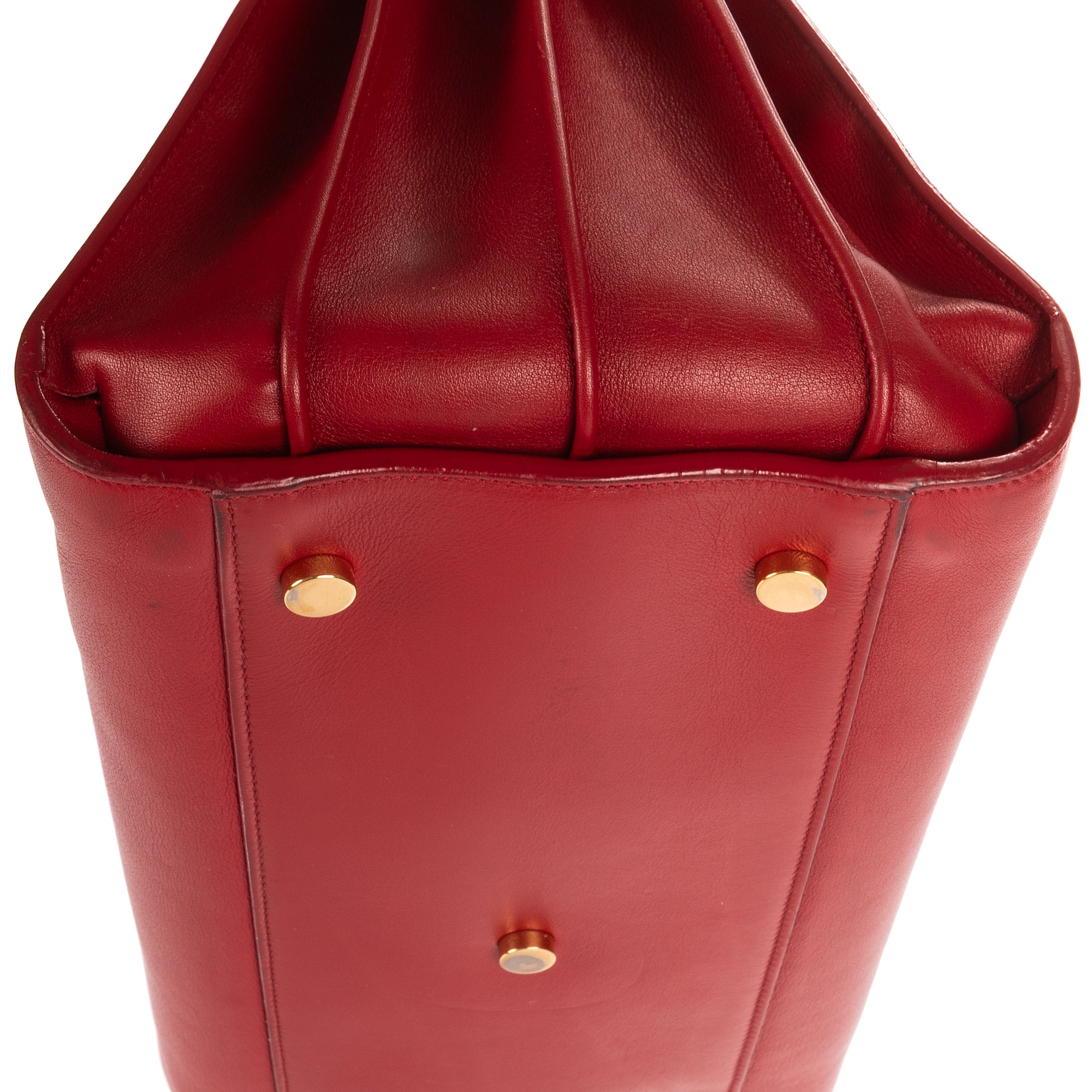 Shoulder Bag Sac De Jour Nano Red Pebbled Leather