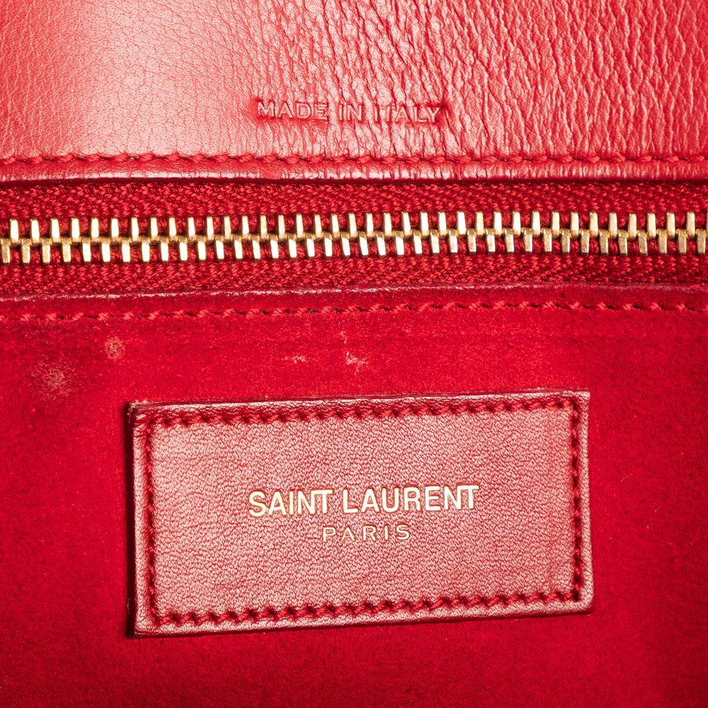 Shoulder Bag Sac De Jour Nano Red Pebbled Leather