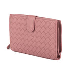 Wallet Compact Wallet Dusty Pink Intrecciato Nappa Leather