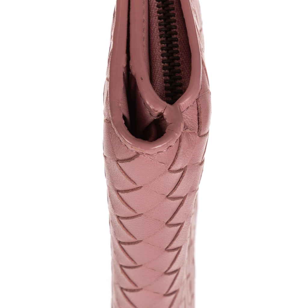 Wallet Compact Wallet Dusty Pink Intrecciato Nappa Leather