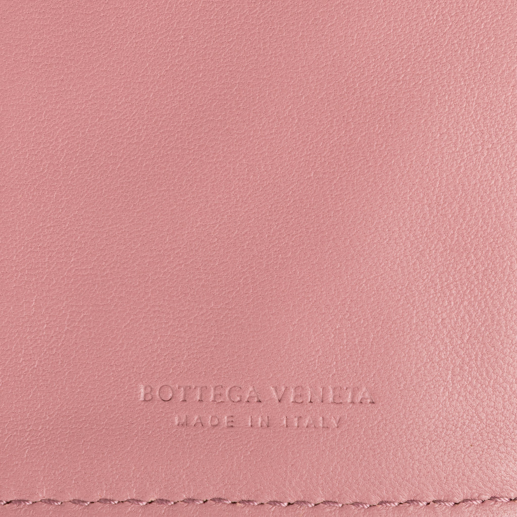 Wallet Compact Wallet Dusty Pink Intrecciato Nappa Leather