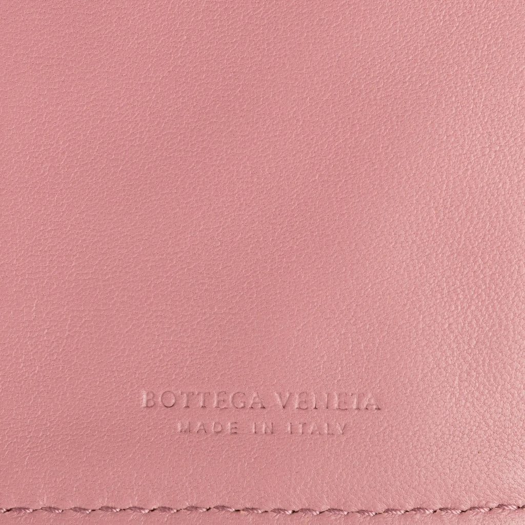 Wallet Compact Wallet Purple Intrecciato Nappa Leather