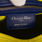 Bolso de hombro Lady Dior Tricolor Mediano Piel Cannage Fucsia