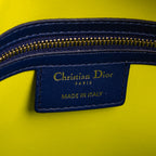 Bolso de hombro Lady Dior Tricolor Grande Piel Cannage Fucsia