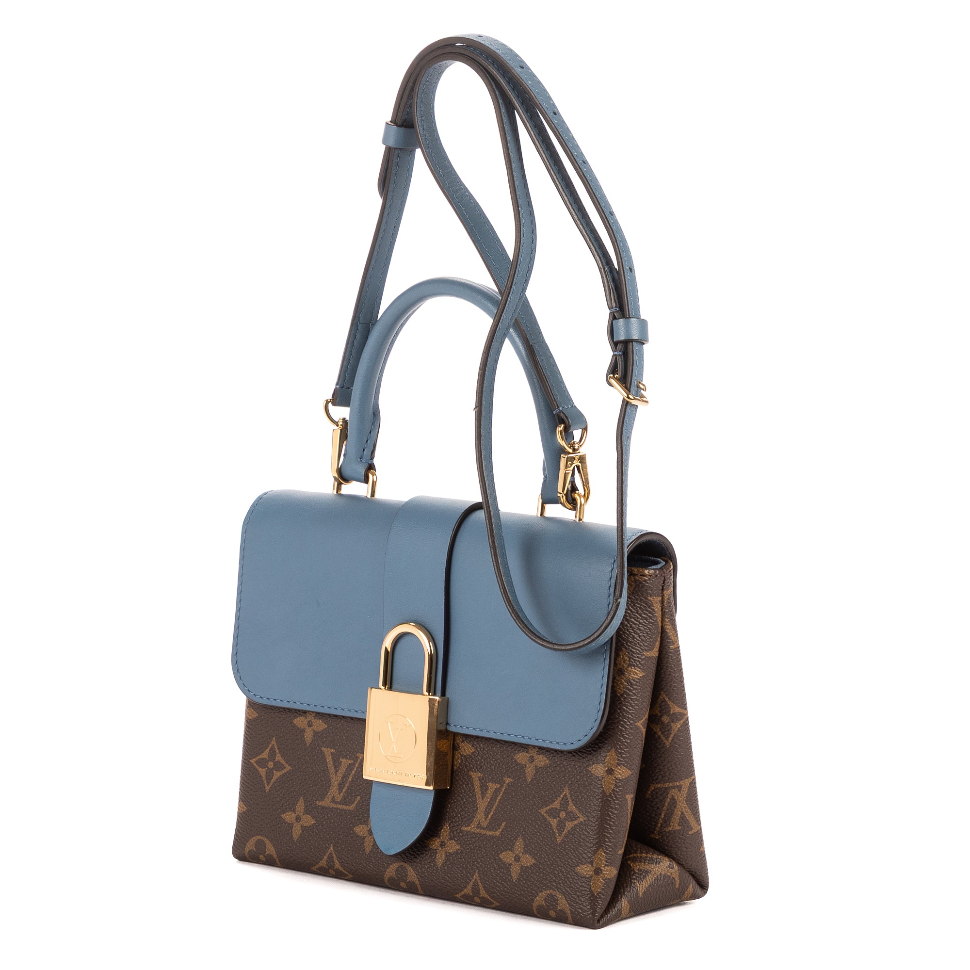 Bolso de hombro Locky BB lona Monogram azul