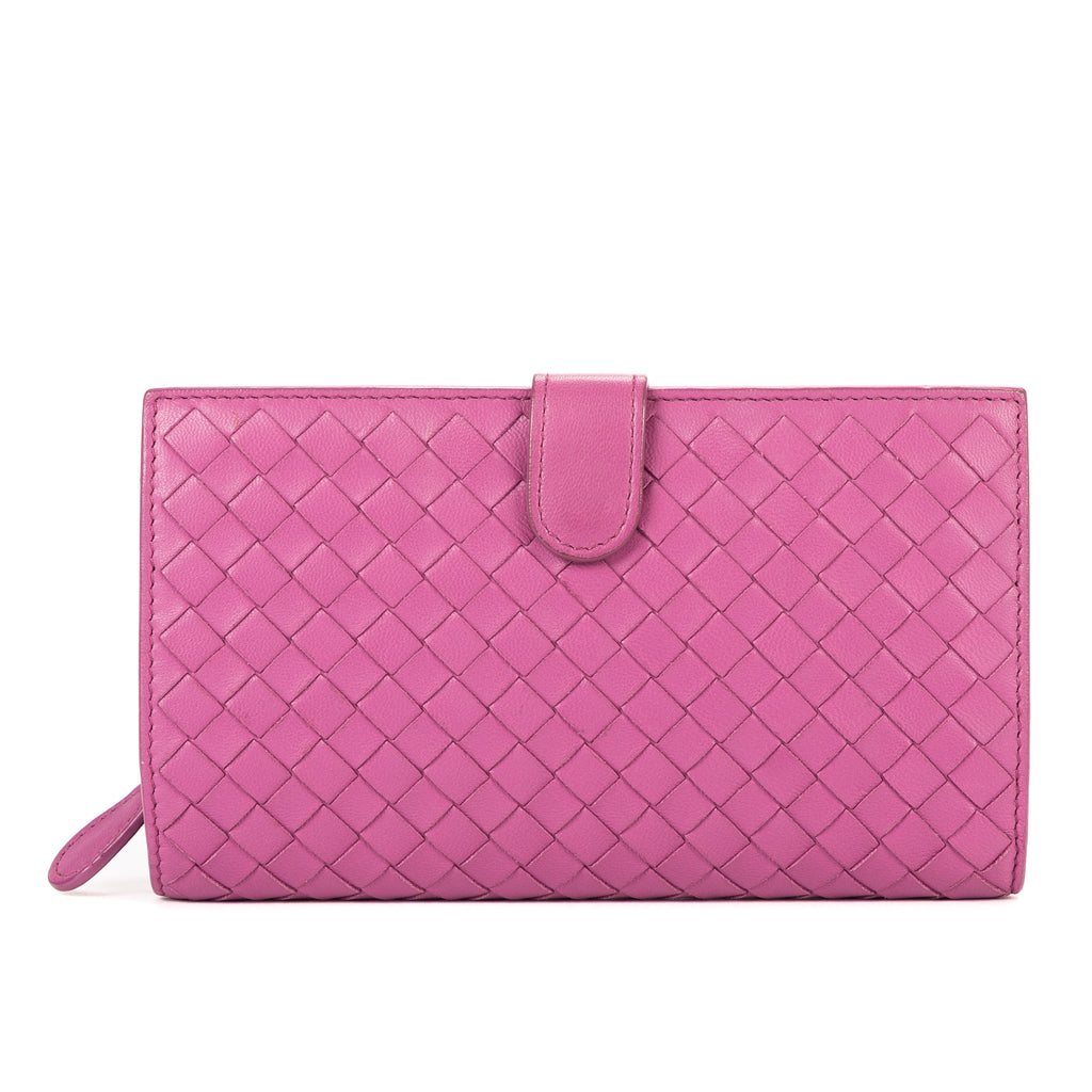 Cartera Intrecciato Cartera de cuero Nappa Intrecciato púrpura