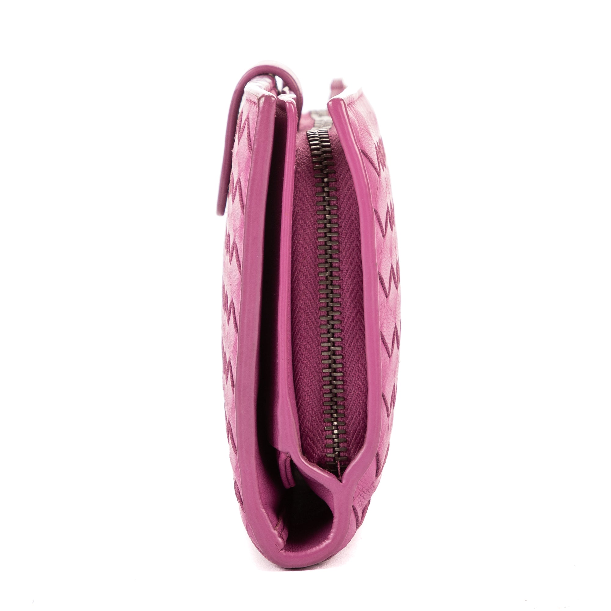 Cartera Intrecciato Cartera de cuero Nappa Intrecciato púrpura