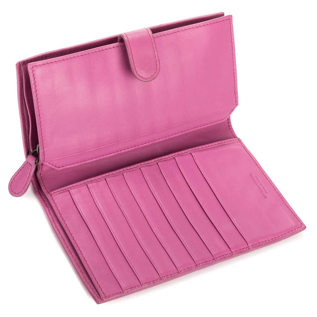 Cartera Intrecciato Cartera de cuero Nappa Intrecciato púrpura