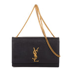 Shoulder Bag Kate Medium Black Grain de Poudre Leather