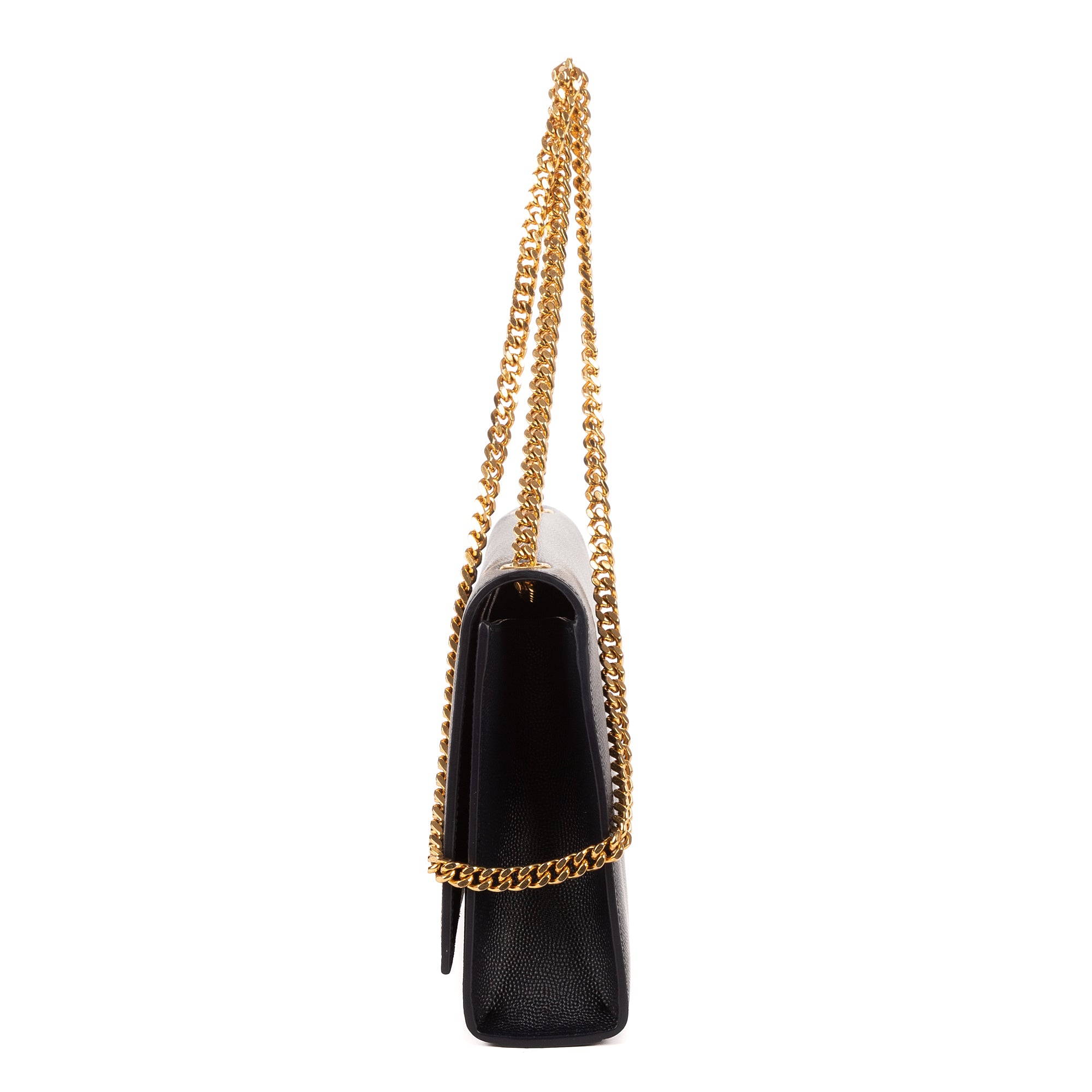 Shoulder Bag Kate Medium Black Grain de Poudre Leather