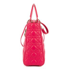 Bolso de Hombro Lady Dior Grande Piel Cannage Rosa