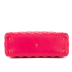 Bolso de Hombro Lady Dior Grande Piel Cannage Fucsia