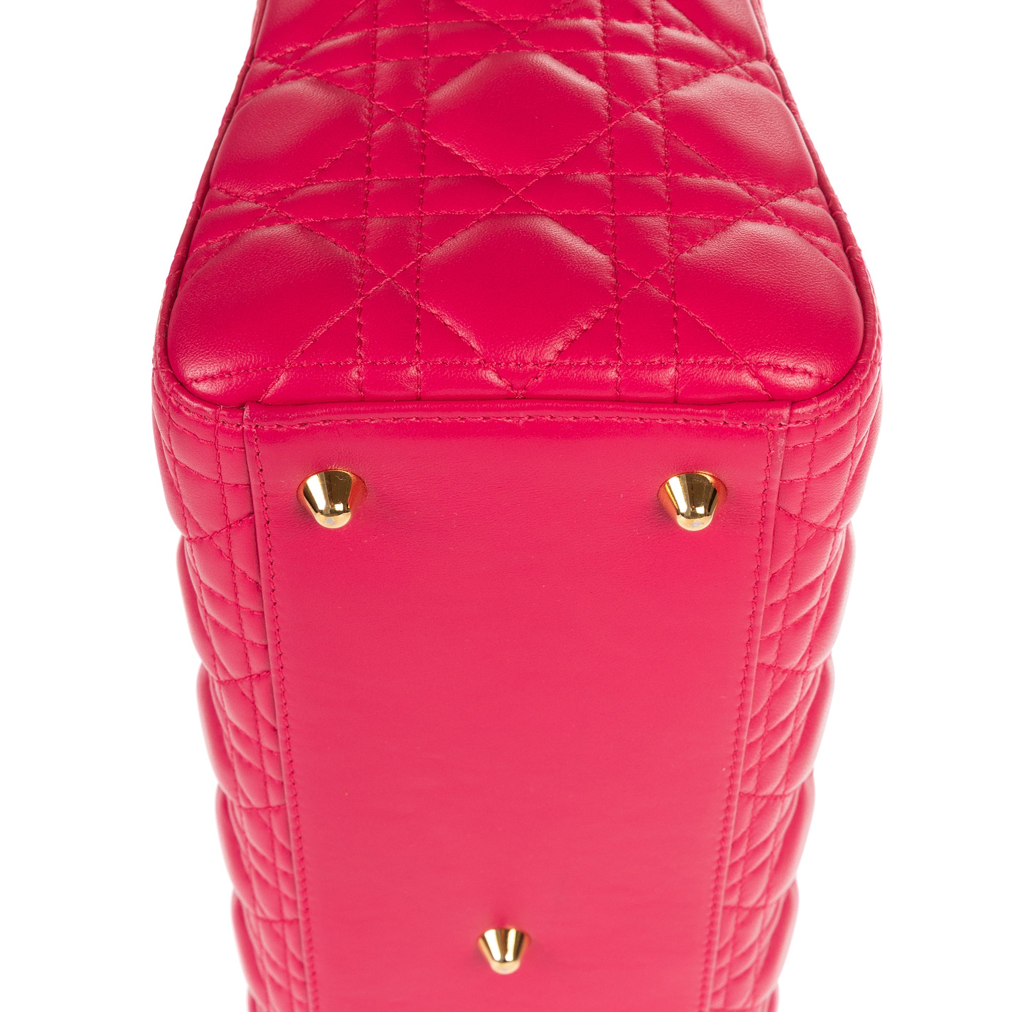 Bolso de Hombro Lady Dior Grande Piel Cannage Fucsia