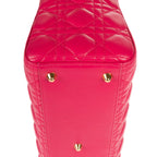 Bolso de Hombro Lady Dior Grande Piel Cannage Rosa