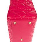 Bolso de Hombro Lady Dior Grande Piel Cannage Fucsia
