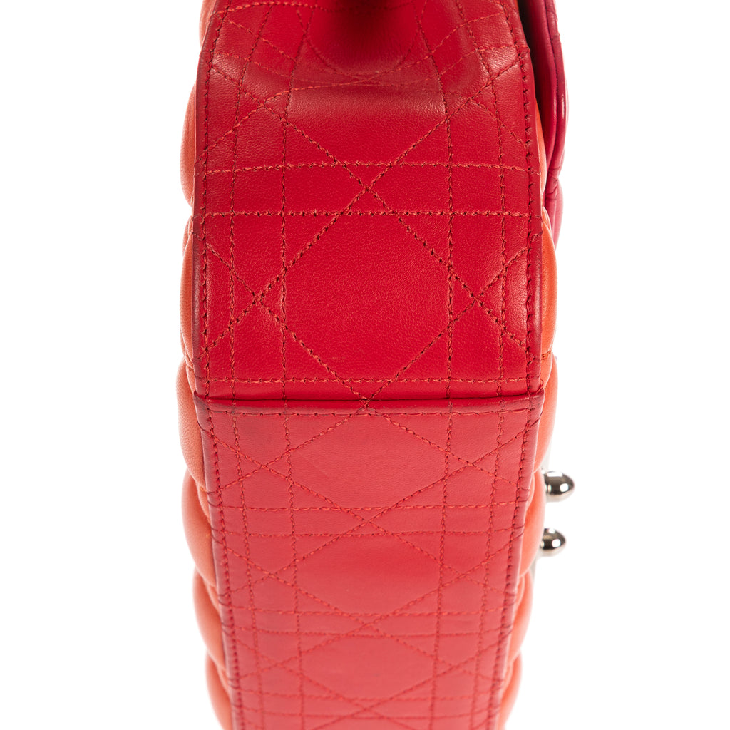 Shoulder Bag Lady Dior Tricolor Medium Fushia Cannage Leather