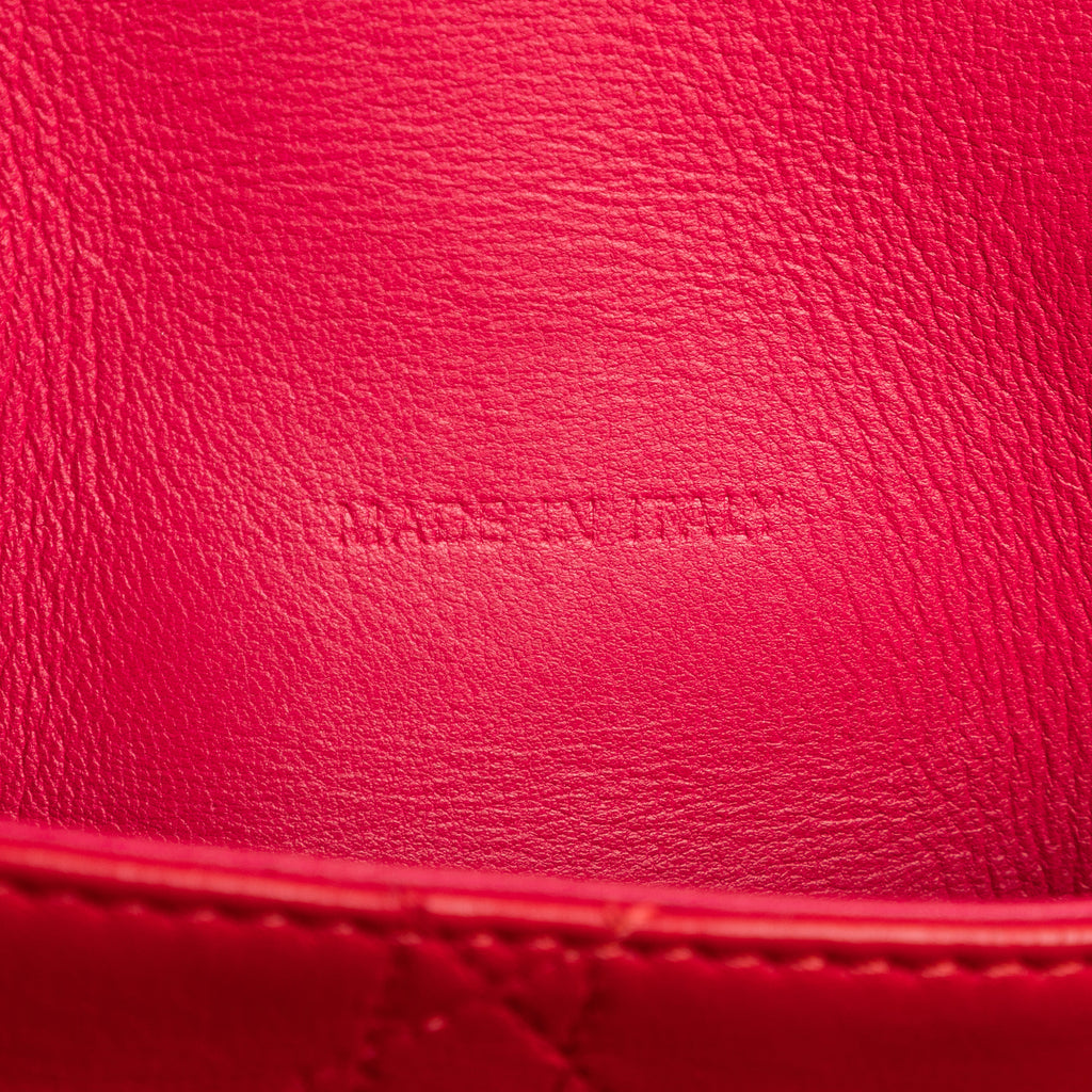 Shoulder Bag Lady Dior Tricolor Medium Fushia Cannage Leather