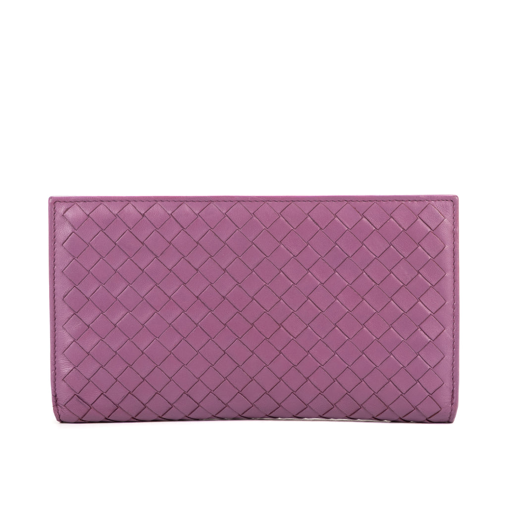 Portefeuille Intrecciato Cuir Nappa Violet Intrecciato